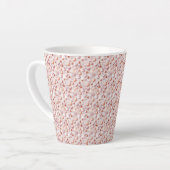 Bold Rose Gold Hearts Small Ceramic Latte Mug (Angle gauche)