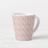 Bold Rose Gold Hearts Small Ceramic Latte Mug (Angle droit)