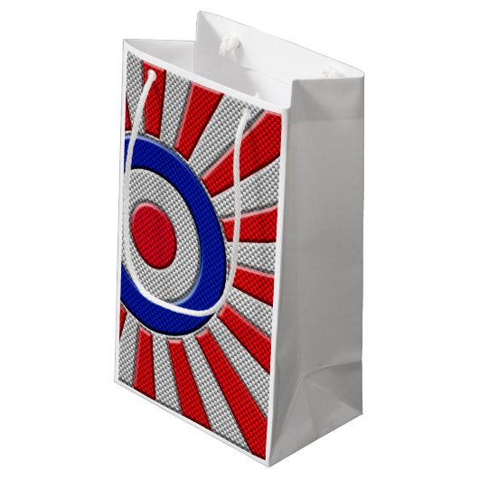 Bold Roundel Sunburst Design in koolstofvezelstijl Klein Cadeauzakje