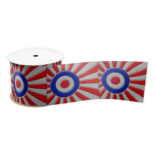 Bold Roundel Sunburst Design in koolstofvezelstijl Lint
