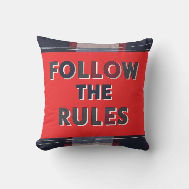 Bold Rules: A Clear, Striking Message Kussen (Voorkant)
