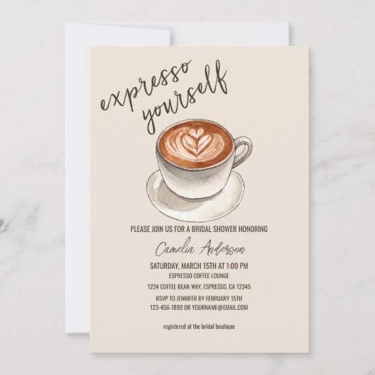 Bold Sans Serif Bold Invitation exprimez-vous (Devant)