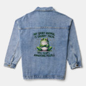 Bold & Sassy Frog Quote Graphic Denim Jacket (Achterkant)