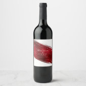 Bold Scarlet Red Bruske Wijn Etiket (Voorkant)