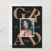 bold script couleurs de l'école faire-part (Devant)