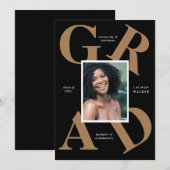 bold script couleurs de l'école faire-part (Devant / Derrière)