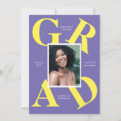 bold script couleurs de l'école faire-part (Devant)