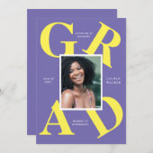 bold script couleurs de l'école faire-part (Devant / Derrière)