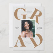 bold script couleurs de l'école faire-part (Devant)