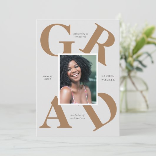 bold script couleurs de l'école faire-part (Debout devant)