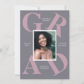 bold script couleurs de l'école faire-part (Devant)