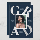 bold script couleurs de l'école faire-part (Devant / Derrière)