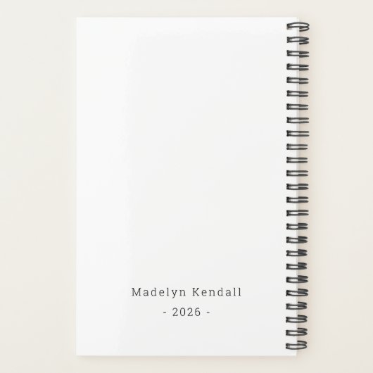 Bold Script Personalized Name Black & White (Dos)