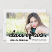 Bold Script Photo Afstuderen Aankondiging (Voorkant)