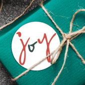 Bold Simple Joy Rood Groen Ronde Sticker