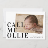 Bold Simple Minimalist Photo Call Me Birth (Voorkant)