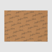 Bold Sophisticated Copper & Black Script Wedding Tissuepapier (Voorkant)