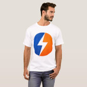 Bold Split Lightning Bolt Circle Logo Shirt – Blue (Voorkant volledig)
