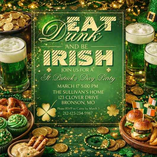 Bold St. Patrick’s Day Invitation