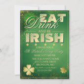 Bold St. Patrick’s Day Invitation Kaart (Voorkant)