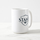 Bold “STAND” Inspirational Christian Mug (Devant droit)