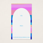 Bold Stripes Arch Clothing Size Price Hang Tag (Devant)