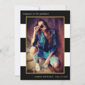 Bold Stripes Fotogradatie Uitnodiging (Voorkant)