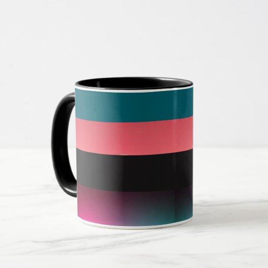 Bold Stripes Gradient Elegant Coffee Mok (Voorkant links)