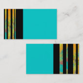 bold stripes - visitekaartje op turkooise (Voorkant / Achterkant)