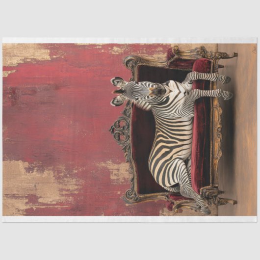Bold Stripes, Zebra Loungen, Hollywood Regency Tissuepapier (Voorkant)