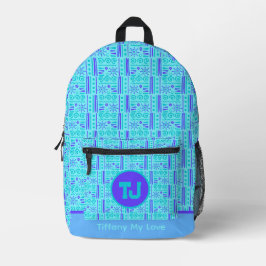 Bold Summer Monogrammed School Rugzak