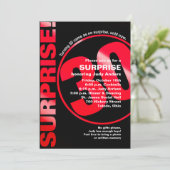 Bold Surprise Birthday - Red 30th Kaart (Staand voorkant)