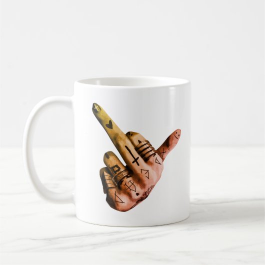 Bold Tattooed Hand Classic Mug (Gauche)