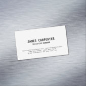 Bold Text Black White — uniek, modern, professione Magnetisch Visitekaartje (Voorbeeld)