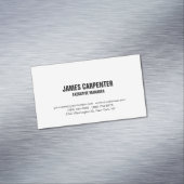 Bold Text Black White — uniek, modern, professione Magnetisch Visitekaartje (Voorbeeld)