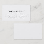 Bold Text Black White — uniek, modern, professione Visitekaartje (Voorkant / Achterkant)