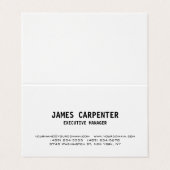 Bold Text Black White — uniek, modern, professione Visitekaartjes (Buitenkant ongevouwen)