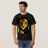 Bold Tiger Cub in Jungle Leaves | Men's T-shirt (Devant entier)
