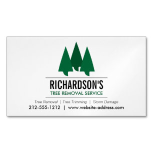 Bold Tree-service Logo Magnetisch Visitekaartje