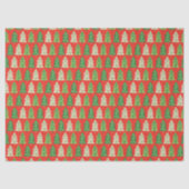 Bold Trendy Moderne Preppy Kerstbomen Tissuepapier (Voorkant)