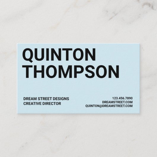 BOLD TRENDY VISITEKAARTJE (Voorkant)