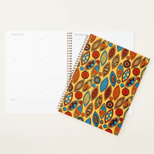 Bold Tribal Leaf Pattern Boho Abstract