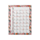 Bold Tropical Flower Calendar Notitieblok (Gedraaid)