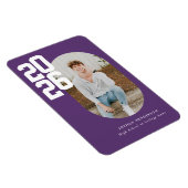 Bold Type Purple Graduation Flexible Photo Magnet (Côté Droit)
