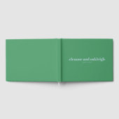 Bold Typografie Bright Green Blue Modern Wedding Gastenboek (Volledig)