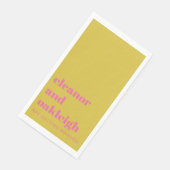 Bold Typografie Bright roze gele moderne bruiloft Servet (Hoek)