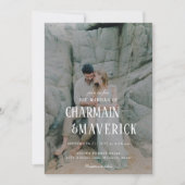 Bold Typografie Foto QR code Weddenschap Kaart (Voorkant)