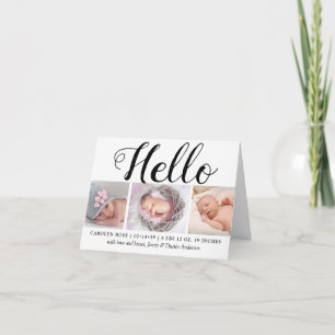 Bold Typografie "Hallo" 3 Aankondiging van de gebo