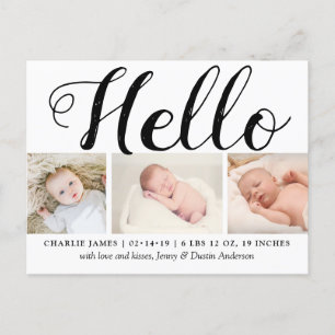 Bold Typografie "Hallo" 3 Aankondiging van de gebo