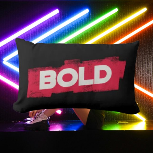 BOLD Typografie Kussen – Rood en Wit (Creator heeft geüpload)
